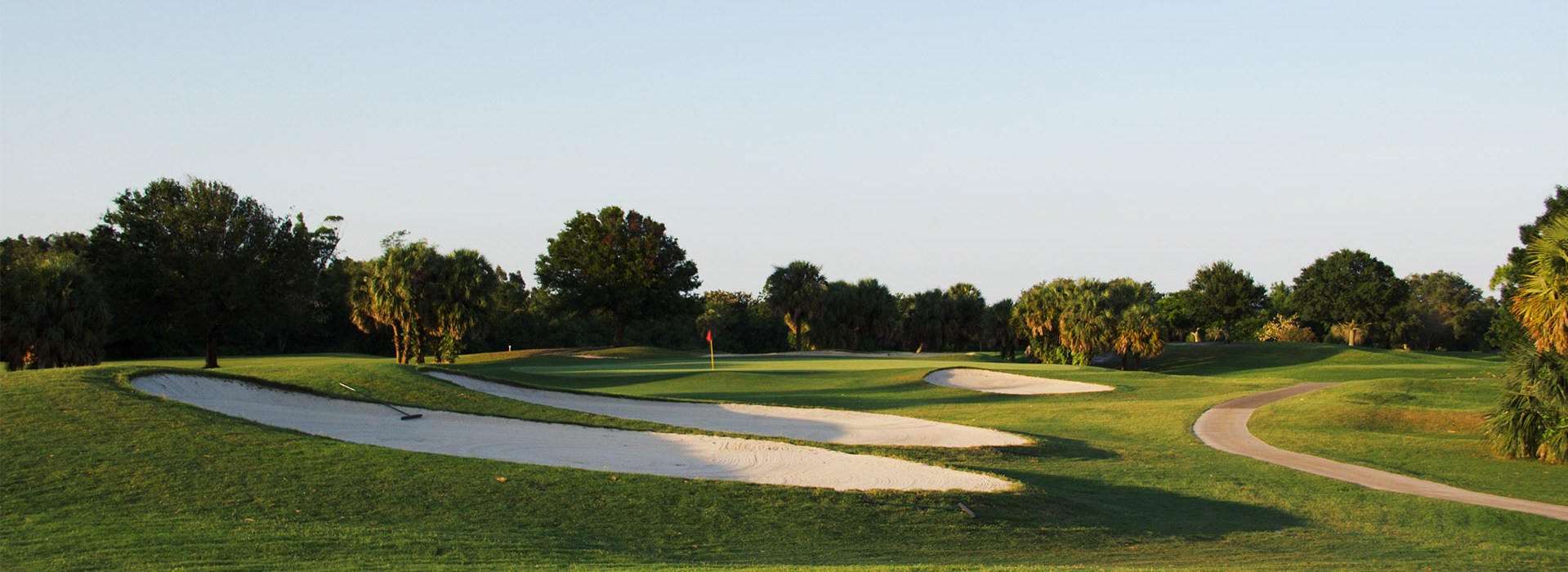 Golf Course green with bunkers